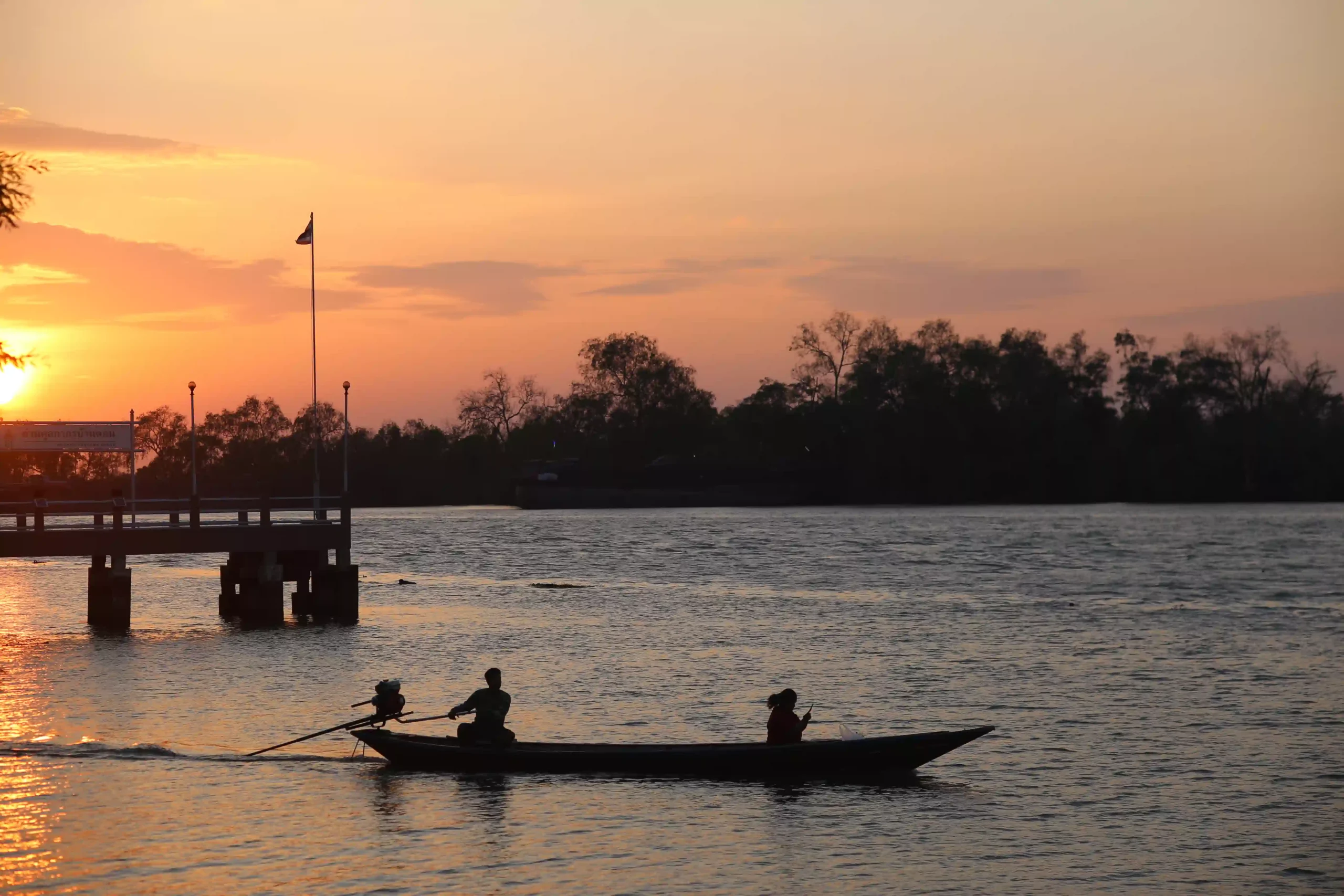 Sunset at Surat Thani
