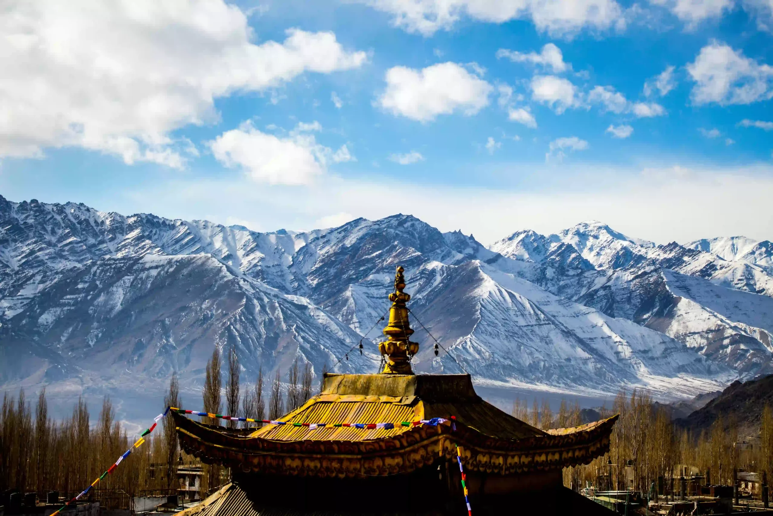 The vast and beautiful temples and snow-capped mountains of Ladakh