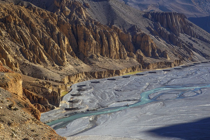 View on the Kali Gandaki river from Chele