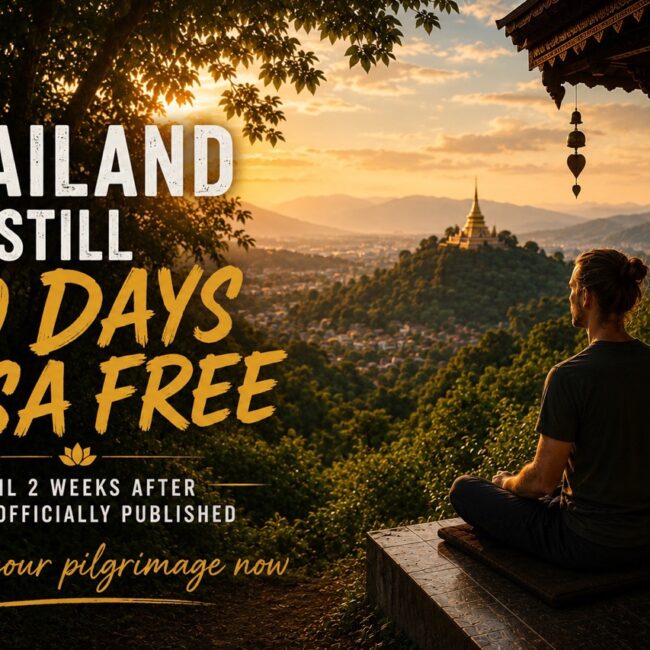 Thailand is 60 days visa exempt in July 2026